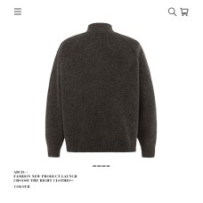 Neck Button Knit Cardigan Unisex Autumn Winter Loose Lazy Style Casual Sweater Coat