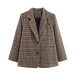Plaid woolen casual suit