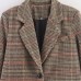 Plaid woolen casual suit