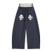 Patchwork Double Waistband Knife-Edge Casual Trousers Sweatpants Wholesale