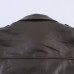 Pocket decoration imitation leather jacket