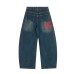 Embroidered Knife Pants Jeans Unisex Loose Wide Leg Pants