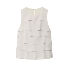 Silk textured ruffled top for women's clothing Silk textured ruffled top for women's clothing