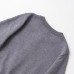 Button splicing round neck long sleeved knit