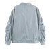 Retro style solid color lapel loose suede short jacket
