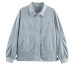 Retro style solid color lapel loose suede short jacket