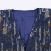 Beaded denim effect cotton jacket and kimono style outerwear Beaded denim effect cotton jacket and kimono style outerwear