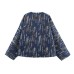 Beaded denim effect cotton jacket and kimono style outerwear Beaded denim effect cotton jacket and kimono style outerwear