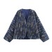 Beaded denim effect cotton jacket and kimono style outerwear Beaded denim effect cotton jacket and kimono style outerwear