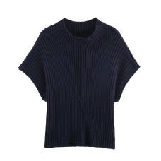Street ribbed vest knitted sweater