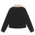 Creative Solid Color Women's Zip-Up Coat with Fur Collar Cotton Jacket