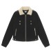 Creative Solid Color Women's Zip-Up Coat with Fur Collar Cotton Jacket