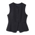 Slim fit versatile simple round neck sleeveless vest