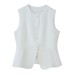 Slim fit versatile simple round neck sleeveless vest