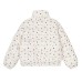 Casual Cartoon Print Women's Fashion Zip-Up Stand Collar Cotton Jacket