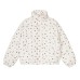 Casual Cartoon Print Women's Fashion Zip-Up Stand Collar Cotton Jacket