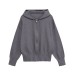Hooded long sleeved knitted minimalist sweatshirt