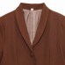 Commuting style suit style short sleeved waist cinched top