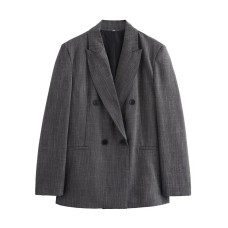 Shoulder padded double breasted suit