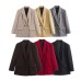 Solid color double breasted suit