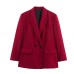 Solid color double breasted suit
