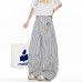 Star Pendant Gift Plaid Knife Cut Casual Pants Women Drape Wide Leg Loose Lazy Style Straight Leg Floor Length Pants