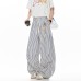 Star Pendant Gift Plaid Knife Cut Casual Pants Women Drape Wide Leg Loose Lazy Style Straight Leg Floor Length Pants