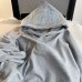 Hoodie for Women in White and Gray with Embroidery, Oversized Hooded Sweatshirt Top, Casual Fit