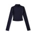 Half high neck long sleeved top T-shirt