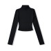 Half high neck long sleeved top T-shirt