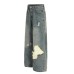 Loose Fit Denim Pants with Patchwork Decoration