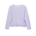 Round neck long sleeved knitted jacket