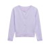 Round neck long sleeved knitted jacket