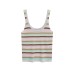 Metallic striped top+straight leg pants set Metallic striped top+straight leg pants set