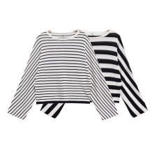 Round neck striped top