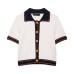 Short sleeved knitted fabric