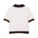 Short sleeved knitted fabric