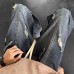 High-Quality Denim Pants Men  Street Style Washed Ripped Trendy Loose Straight Casual Long Pants