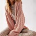 Knitted Autumn/Winter Women's New Fashion Oversized Loose Open Front Cardigan with Pocket and Notch Lapel