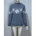 Knitted Christmas Sweater Women's Autumn Winter New Style Half High Neck Snowflake Stripe Knitwear Knitted Christmas Sweater Women's Autumn Winter New Style Half High Neck Snowflake Stripe Knitwear