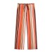 Striped pajama style shirt+pants set
