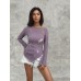 Chic Knitted Sweater with Hollow-Out Design and Slit Detail, Long Sleeve Top for Women