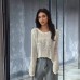 Fashionable SummerStyle Sun Protection Knit Top with Round Neck and Hollow Design, Slim Fit Cover-Up for Women