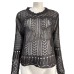 Fashionable SummerStyle Sun Protection Knit Top with Round Neck and Hollow Design, Slim Fit Cover-Up for Women