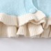 Round Neck Long Sleeve Simple Color-Block Lace Trim