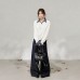 Style False Two-Piece Plaid Patchwork Knit Sweater Women's Loose Lazy Feel Outerwear
