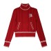 Half-High Neck Zipper Closure Short Length Casual Style for Women