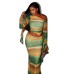 Elastic sloping collar asymmetrical two-piece set women's clothing