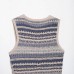 Striped texture knit sleeveless Striped texture knit sleeveless