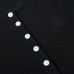 Women's Slim Fit Lightweight Button-Down Half Placket Crewneck Solid Color Casual